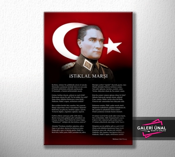 Özel Tasarım İstiklal Marşı ve Atatürk Tablo