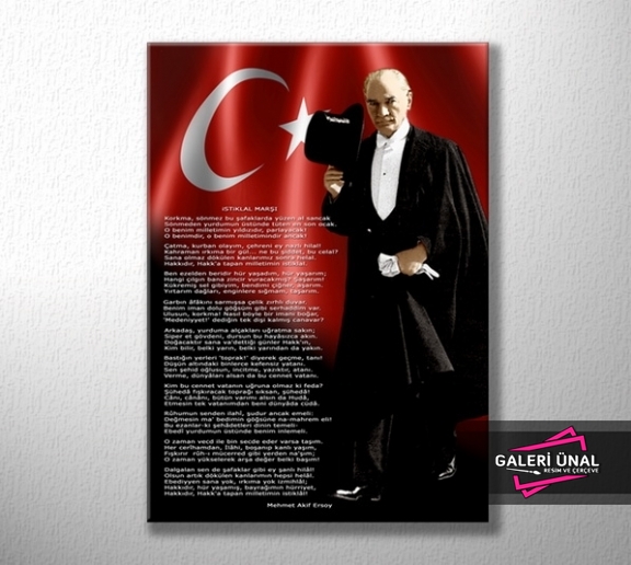 Özel Tasarım İstiklal Marşı ve Atatürk Tablo