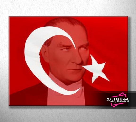 Bayraklı Atatürk Portre