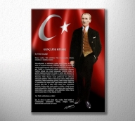 Özel Tasarım Gençliğe Hitabe ve Atatürk Tablo